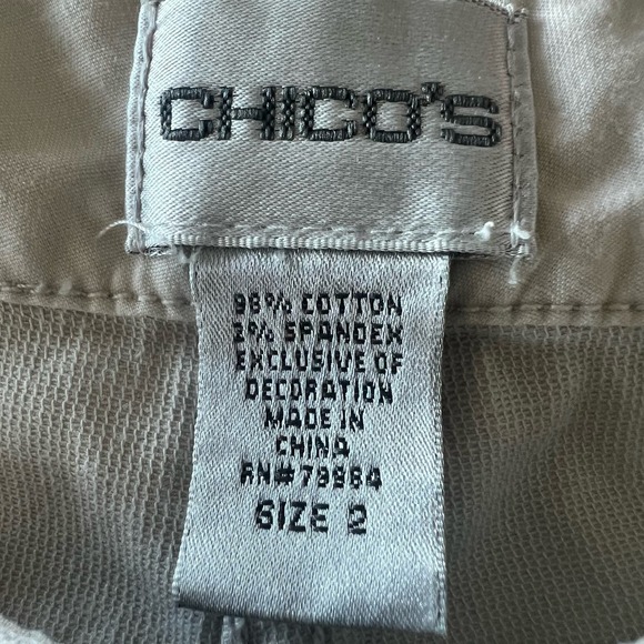 Chico’s Capri Pants micro corduroy women’s size 2 (12) Tan   *tiny flaw - Picture 5 of 11